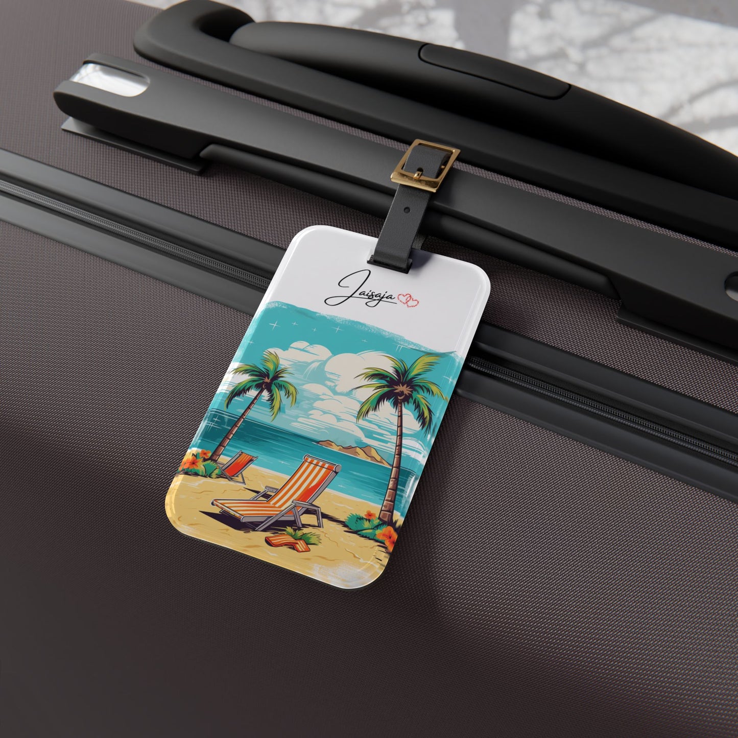 Paradis Tropical - Étiquette Valise