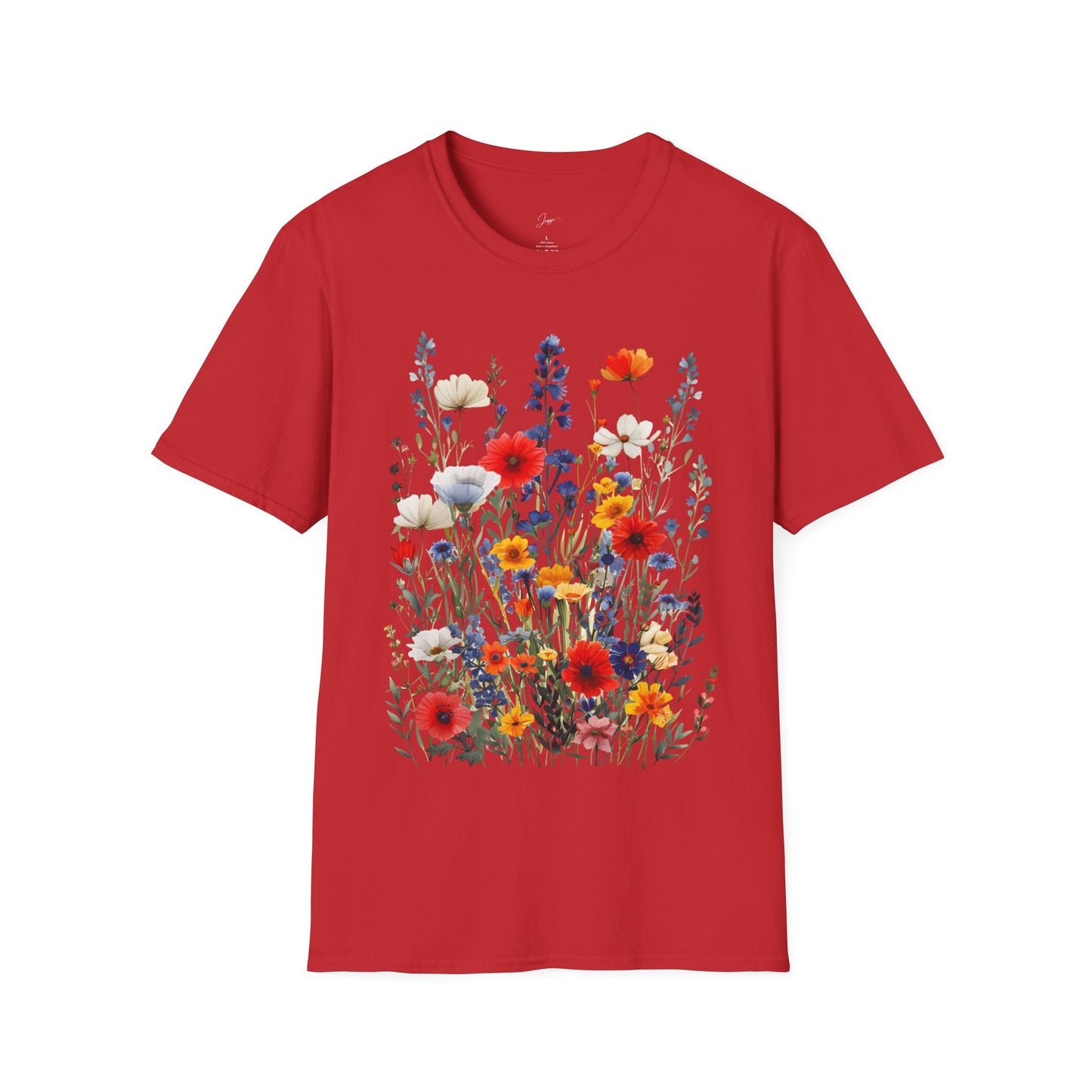 Floral Garden Unisex Softstyle T-Shirt - Comfortable Nature-Inspired Apparel