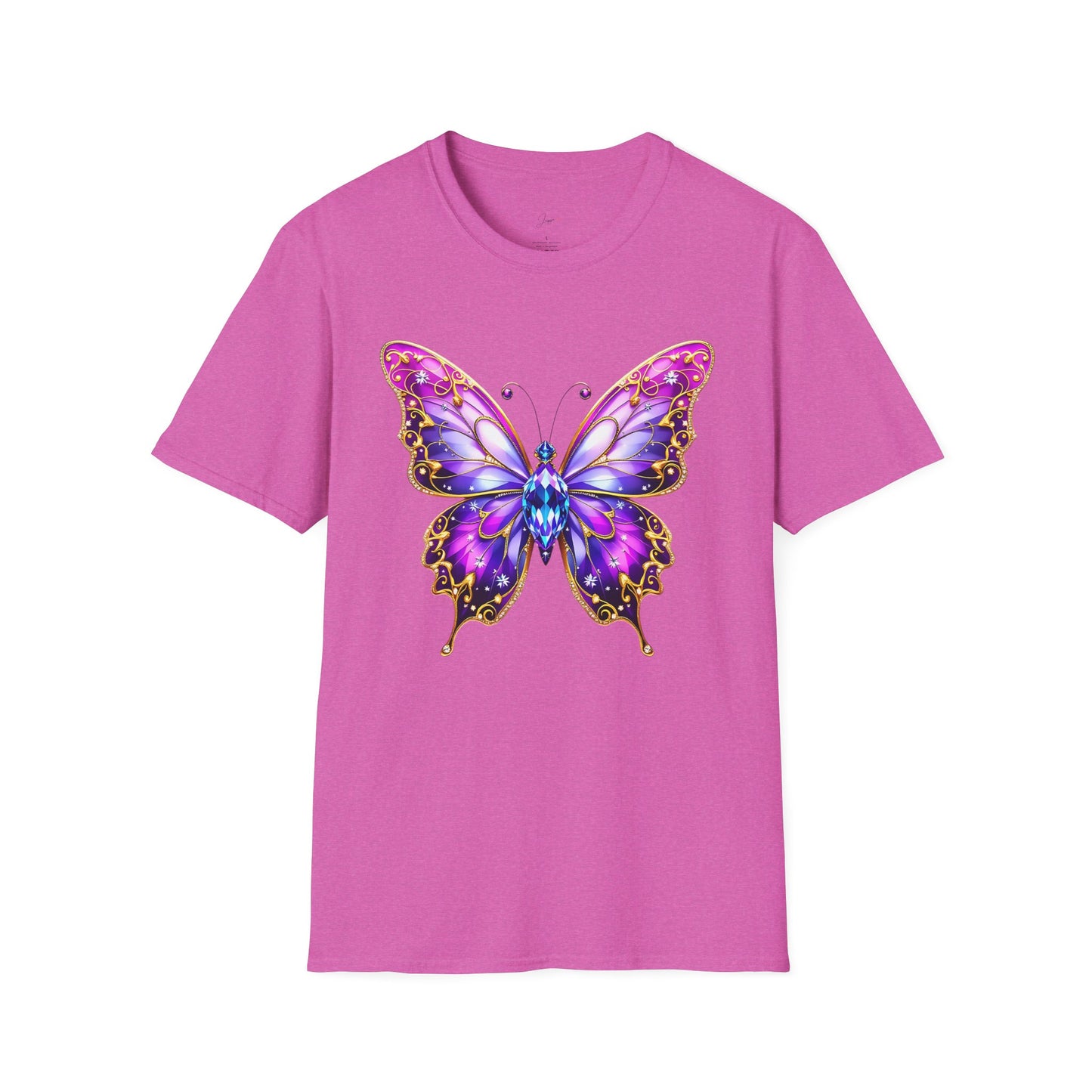 Colorful Butterfly Graphic Unisex T-Shirt – Softstyle Tee for Nature Lovers
