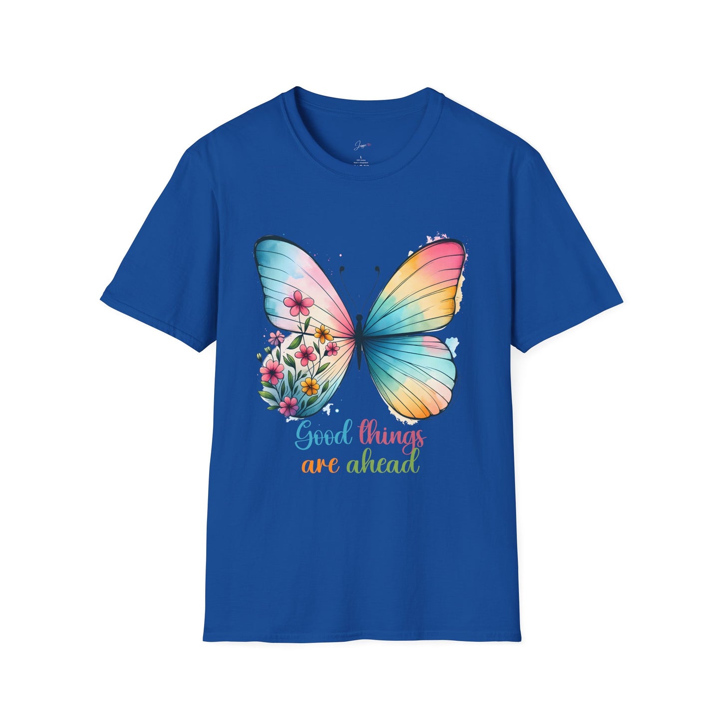 Good Things Are Ahead Butterfly T-Shirt | Unisex Softstyle Tee | Spring & Summer Vibes