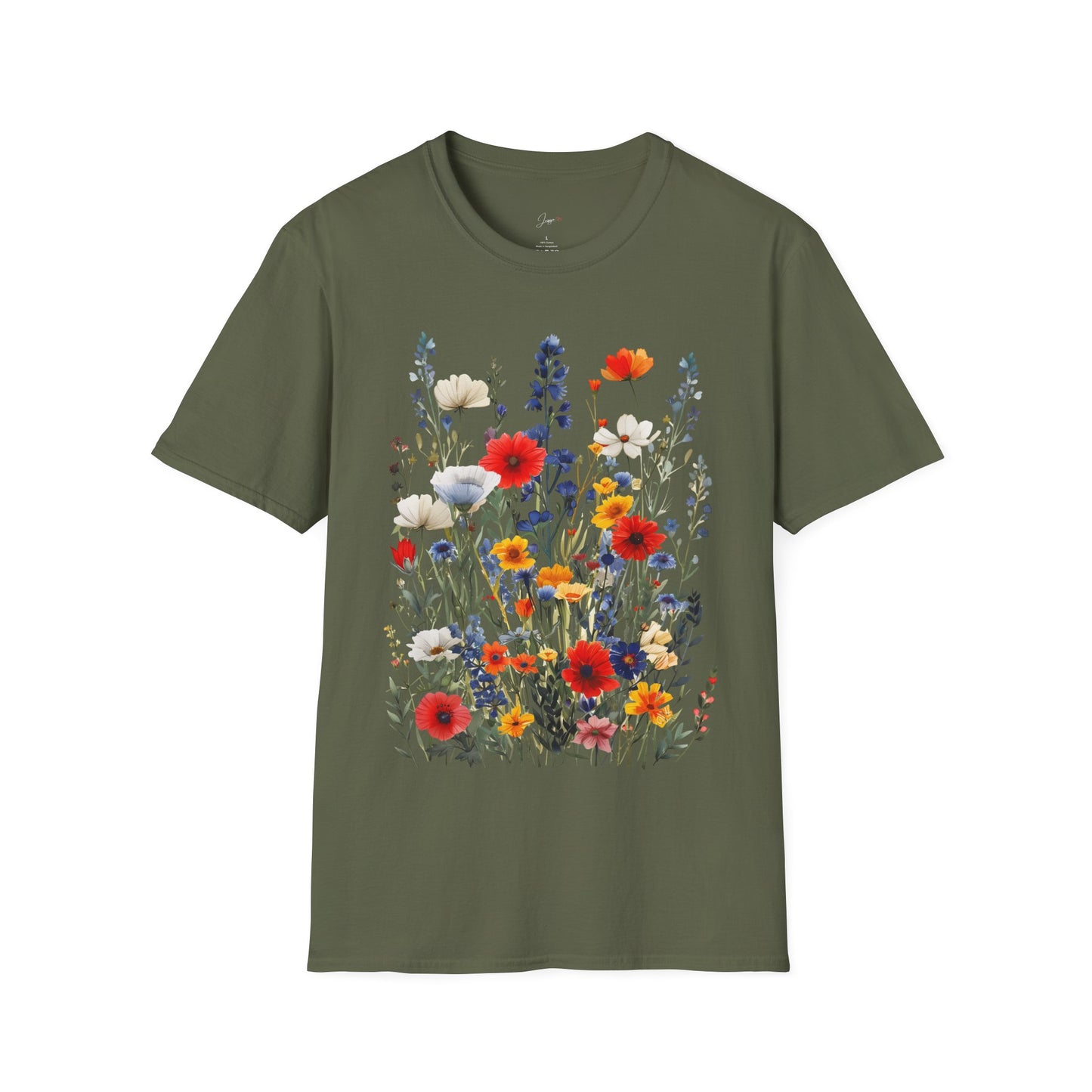 Floral Garden Unisex Softstyle T-Shirt - Comfortable Nature-Inspired Apparel