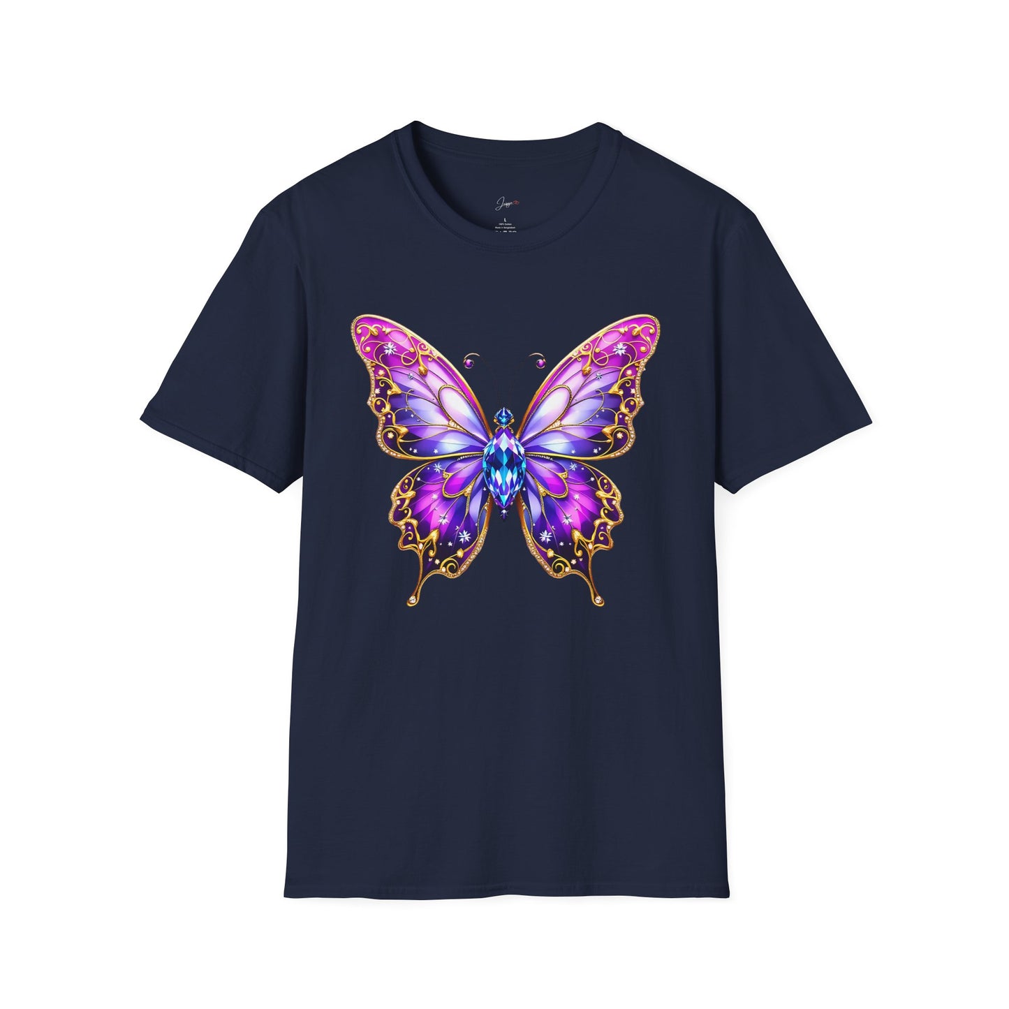 Colorful Butterfly Graphic Unisex T-Shirt – Softstyle Tee for Nature Lovers