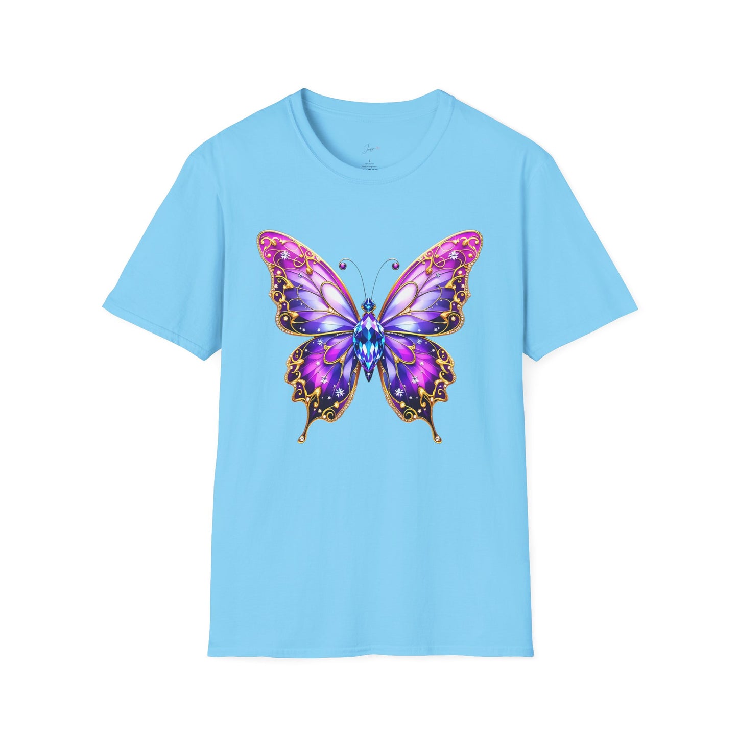 Colorful Butterfly Graphic Unisex T-Shirt – Softstyle Tee for Nature Lovers