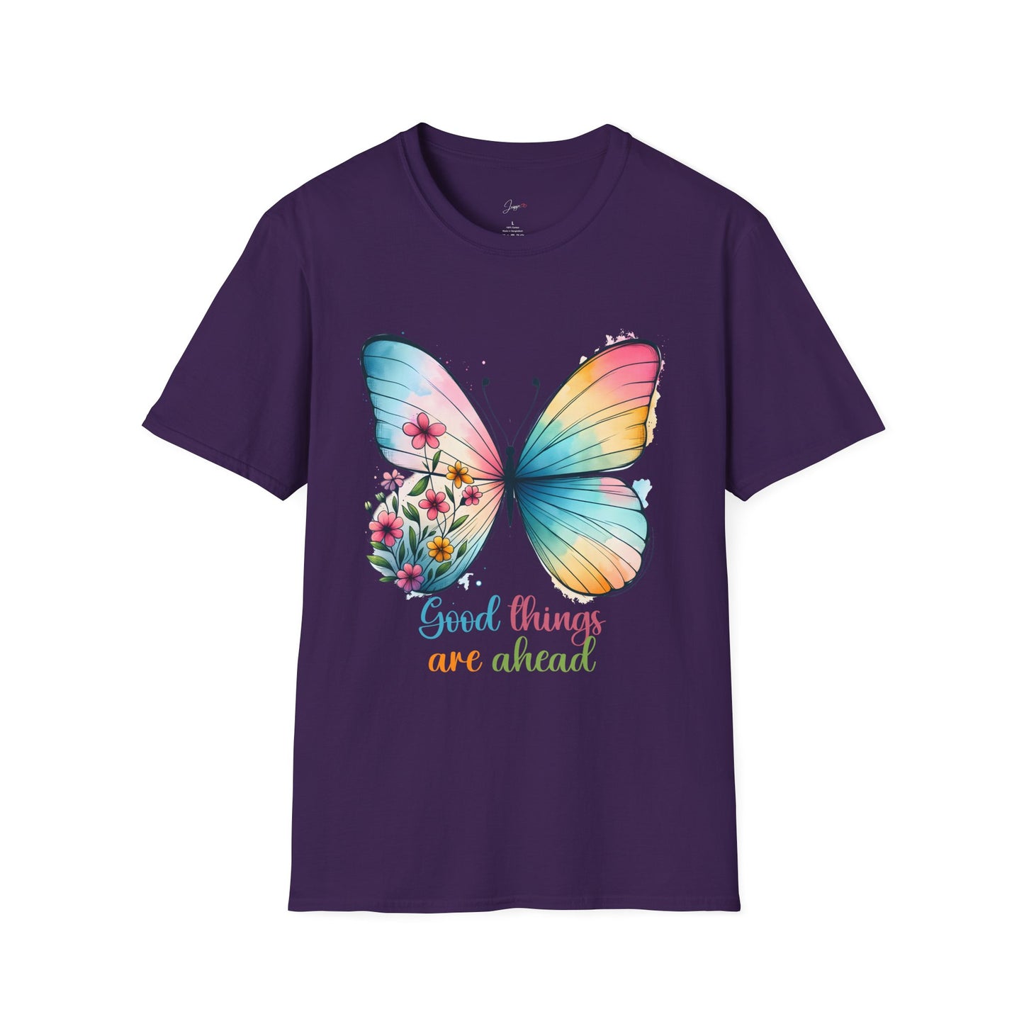 Good Things Are Ahead Butterfly T-Shirt | Unisex Softstyle Tee | Spring & Summer Vibes