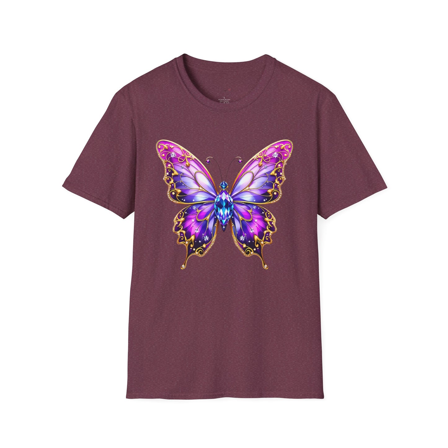 Colorful Butterfly Graphic Unisex T-Shirt – Softstyle Tee for Nature Lovers
