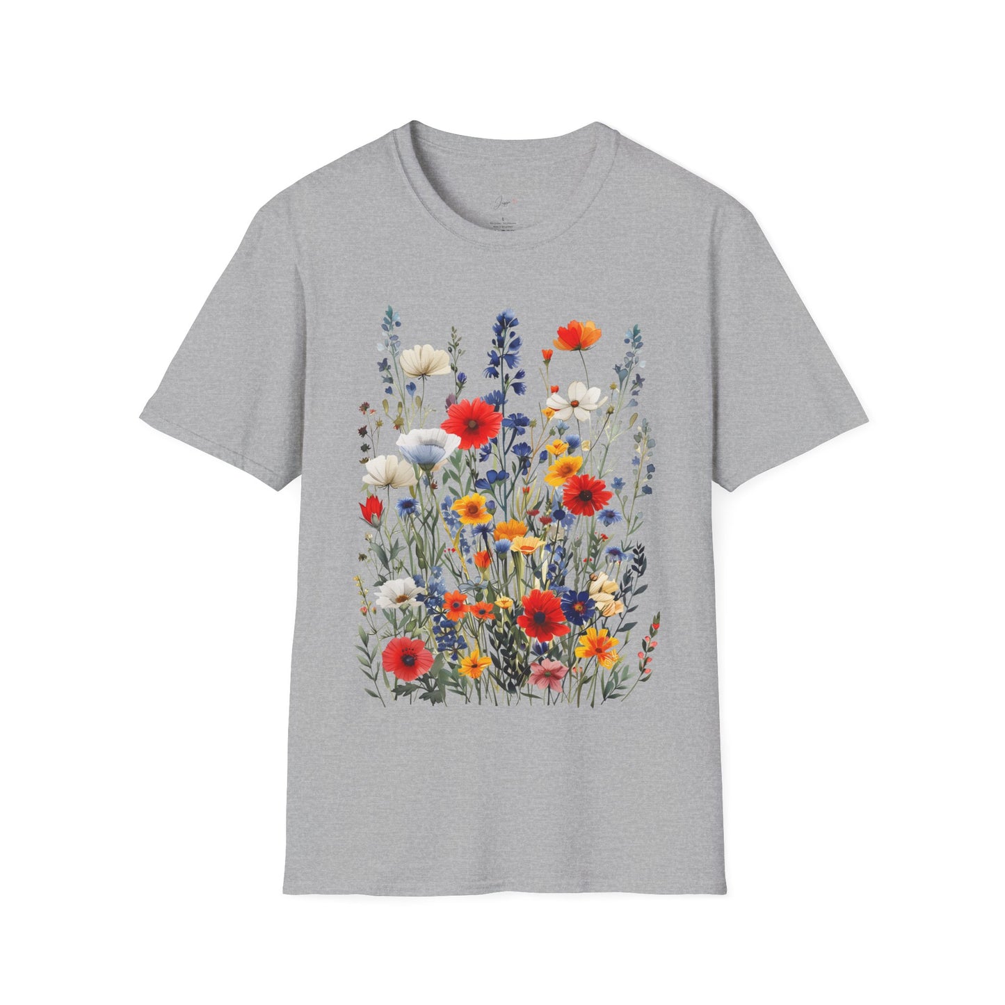 Floral Garden Unisex Softstyle T-Shirt - Comfortable Nature-Inspired Apparel
