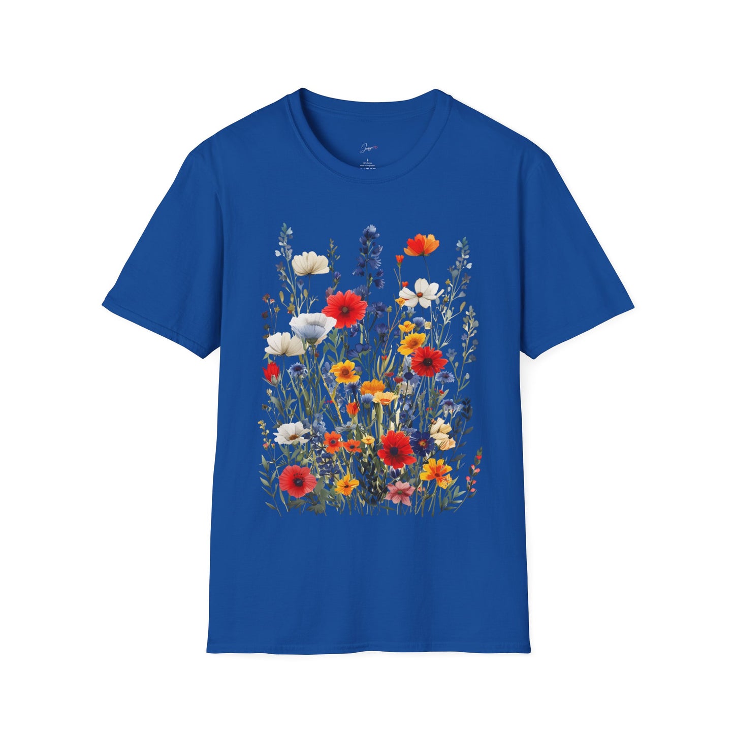 Floral Garden Unisex Softstyle T-Shirt - Comfortable Nature-Inspired Apparel
