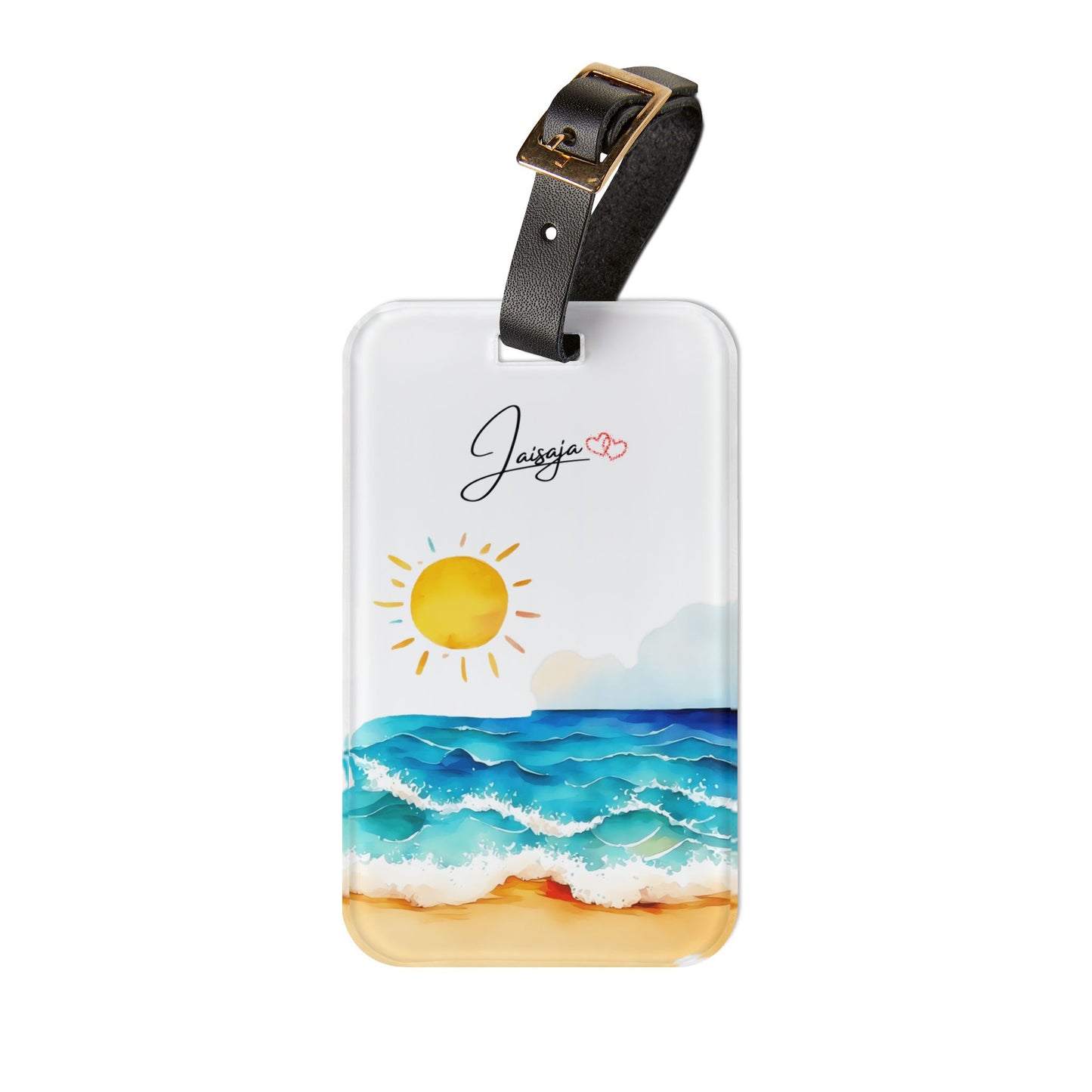 Beach with Sun and Waves - Luggage Tag