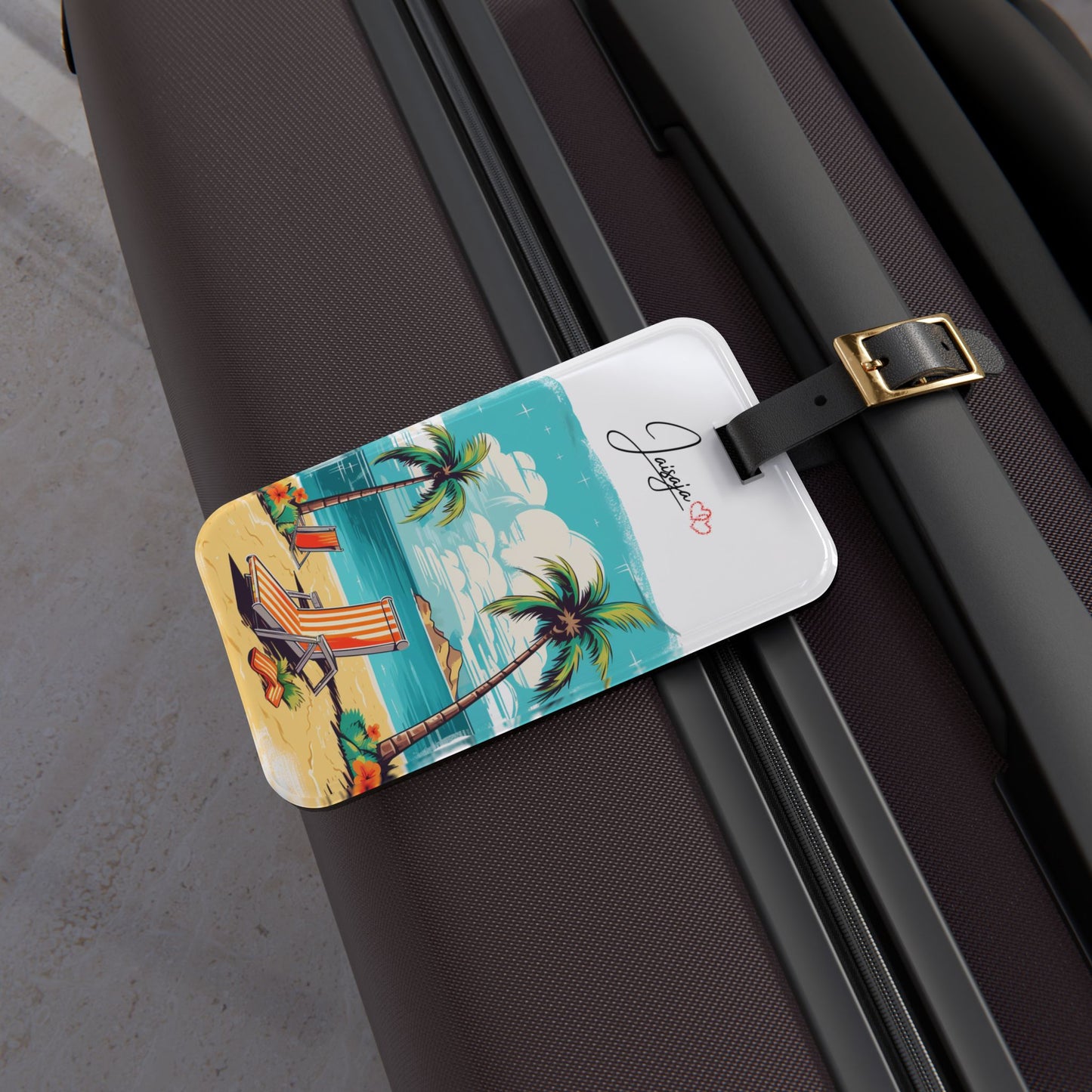Paradis Tropical - Étiquette Valise