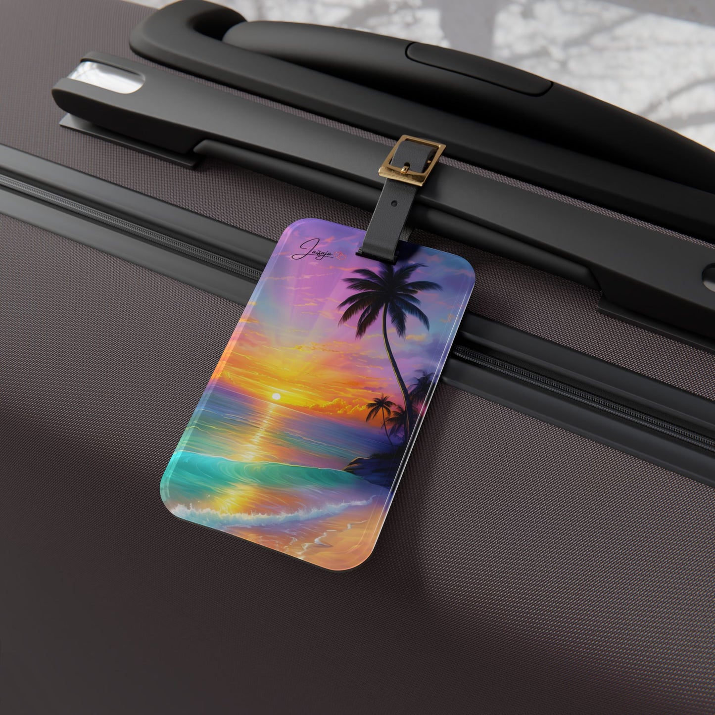 Couché de Soleil Tropical - Étiquette Valise