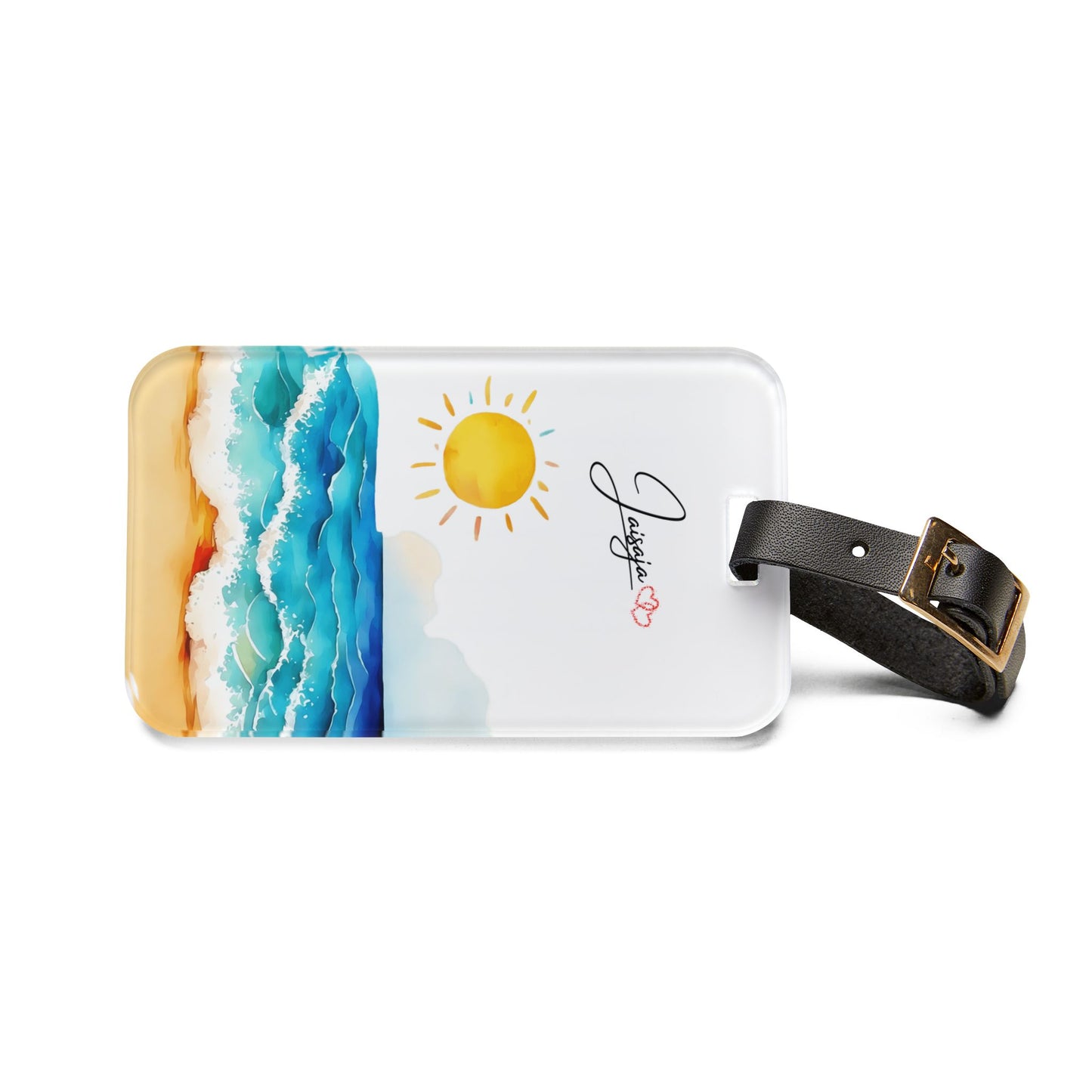 Beach with Sun and Waves - Luggage Tag