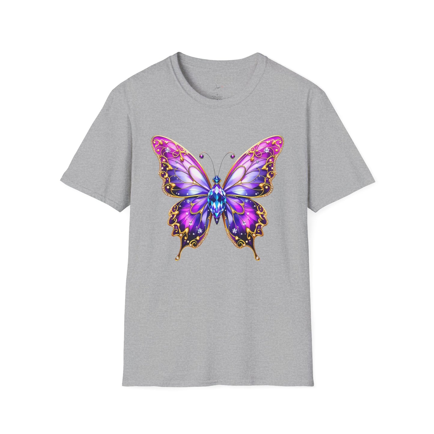 Colorful Butterfly Graphic Unisex T-Shirt – Softstyle Tee for Nature Lovers