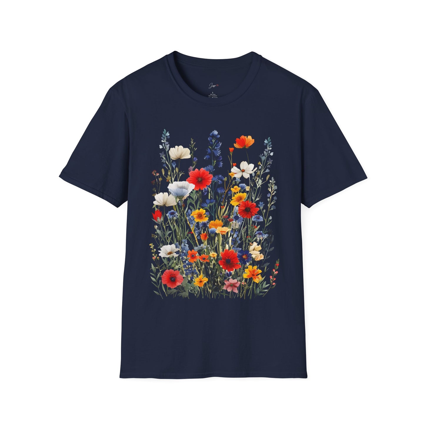 Floral Garden Unisex Softstyle T-Shirt - Comfortable Nature-Inspired Apparel