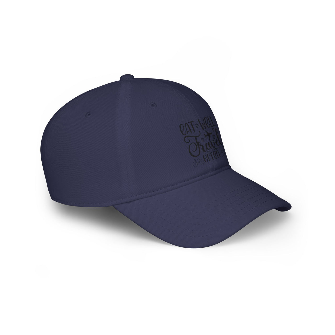 Eat Well Travel Often Dark Navy