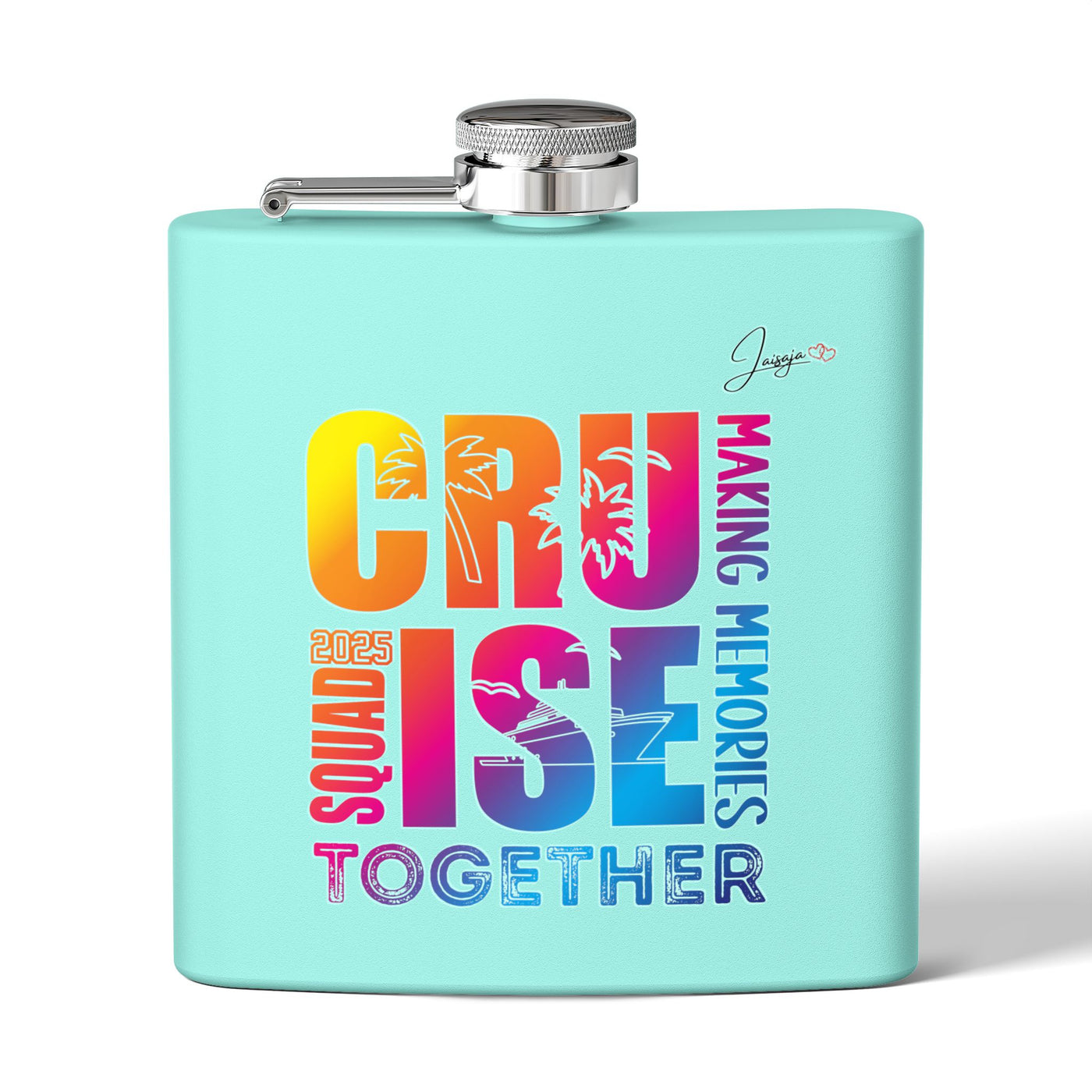 Making Memories Teal Stainless Steel Flask, 6oz