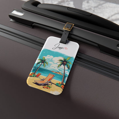 Paradis Tropical - Étiquette Valise