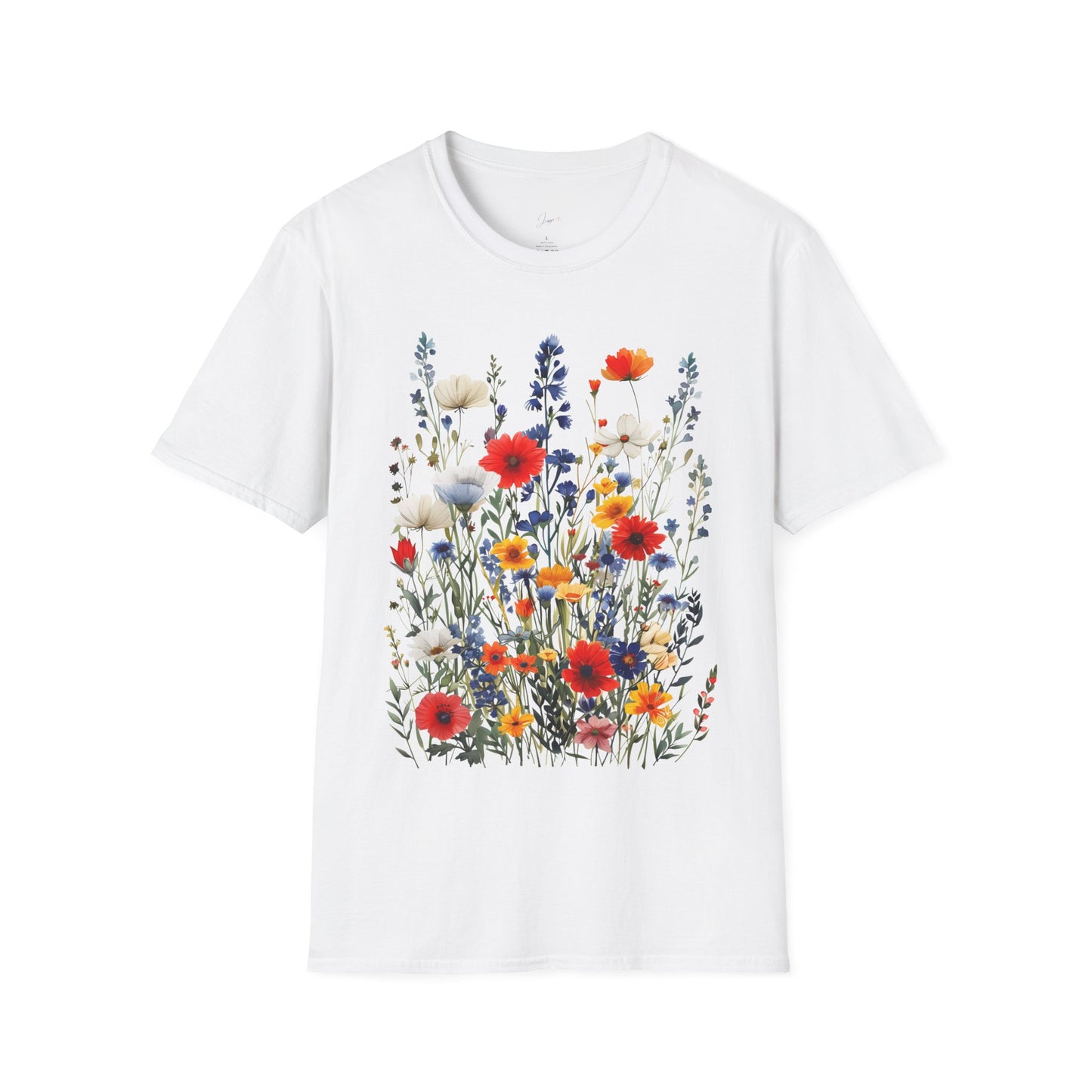 Floral Garden Unisex Softstyle T-Shirt - Comfortable Nature-Inspired Apparel