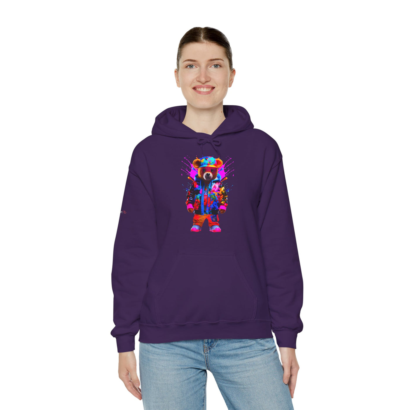 Glowing Hip Hop Bear Purple