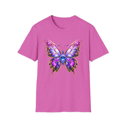 Colorful Butterfly Graphic Unisex T-Shirt – Softstyle Tee for Nature Lovers