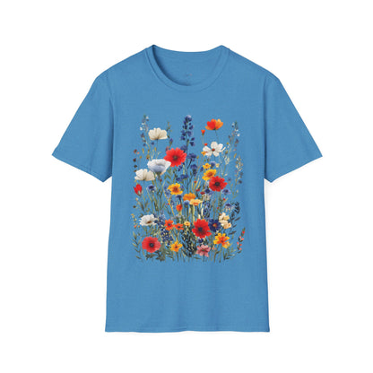 Floral Garden Unisex Softstyle T-Shirt - Comfortable Nature-Inspired Apparel