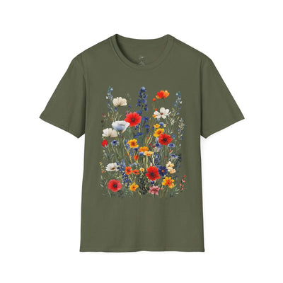 Floral Garden Unisex Softstyle T-Shirt - Comfortable Nature-Inspired Apparel - Jaisaja