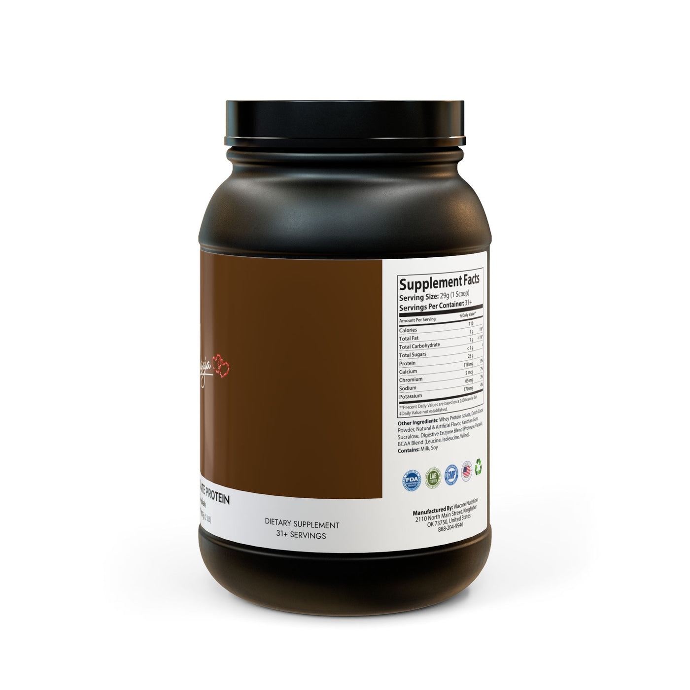 Whey Isolate Protein Supplement (907g, 2lb)