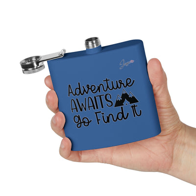 Adventure Awaits Go Find It - 6 oz Flask