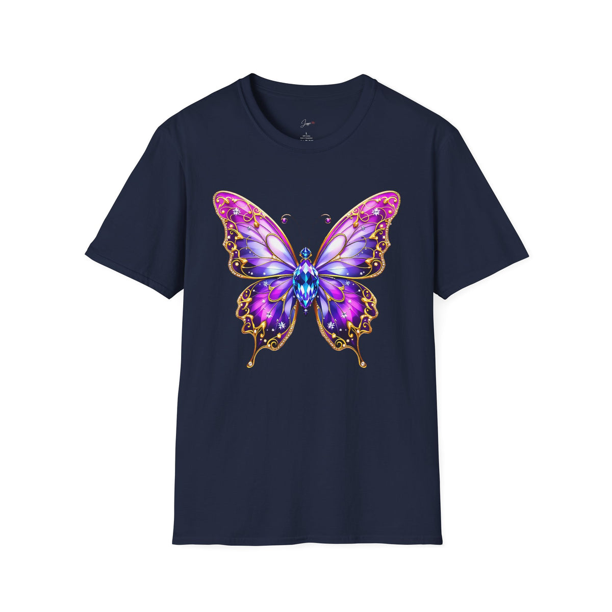 Colorful Butterfly Graphic Unisex T-Shirt – Softstyle Tee for Nature Lovers
