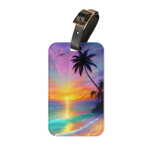 Couché de Soleil Tropical - Étiquette Valise