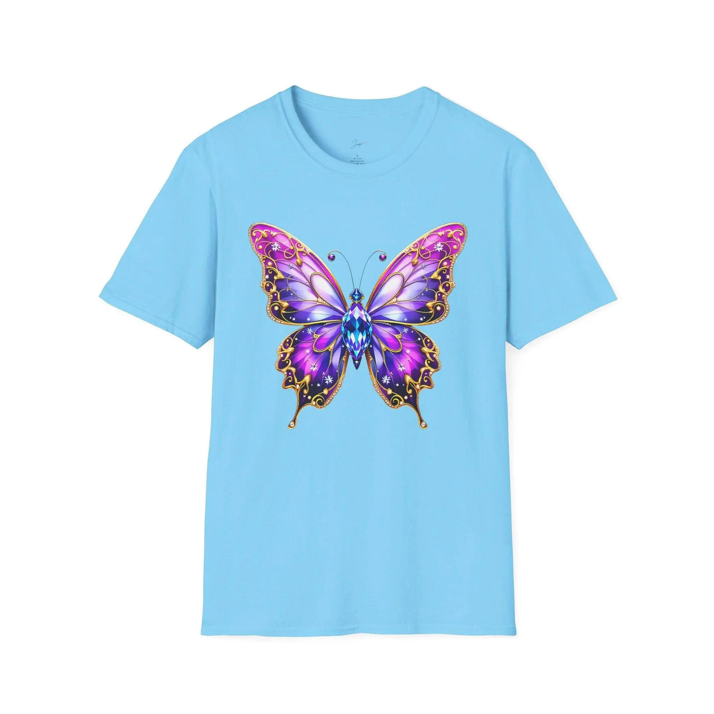 Colorful Butterfly Graphic Unisex T-Shirt – Softstyle Tee for Nature Lovers - Jaisaja