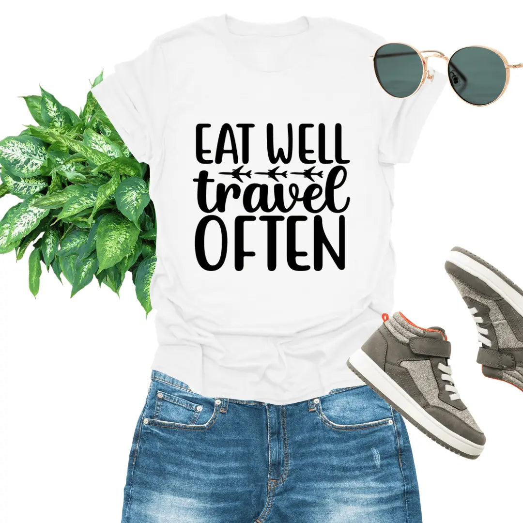 Eat Well Travel Often Unisex T-Shirt Eat Well Travel Often