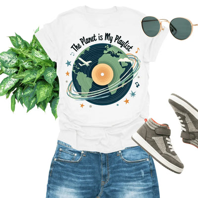 The Planet Is My Playlist T-Shirt | Music & Earth Love