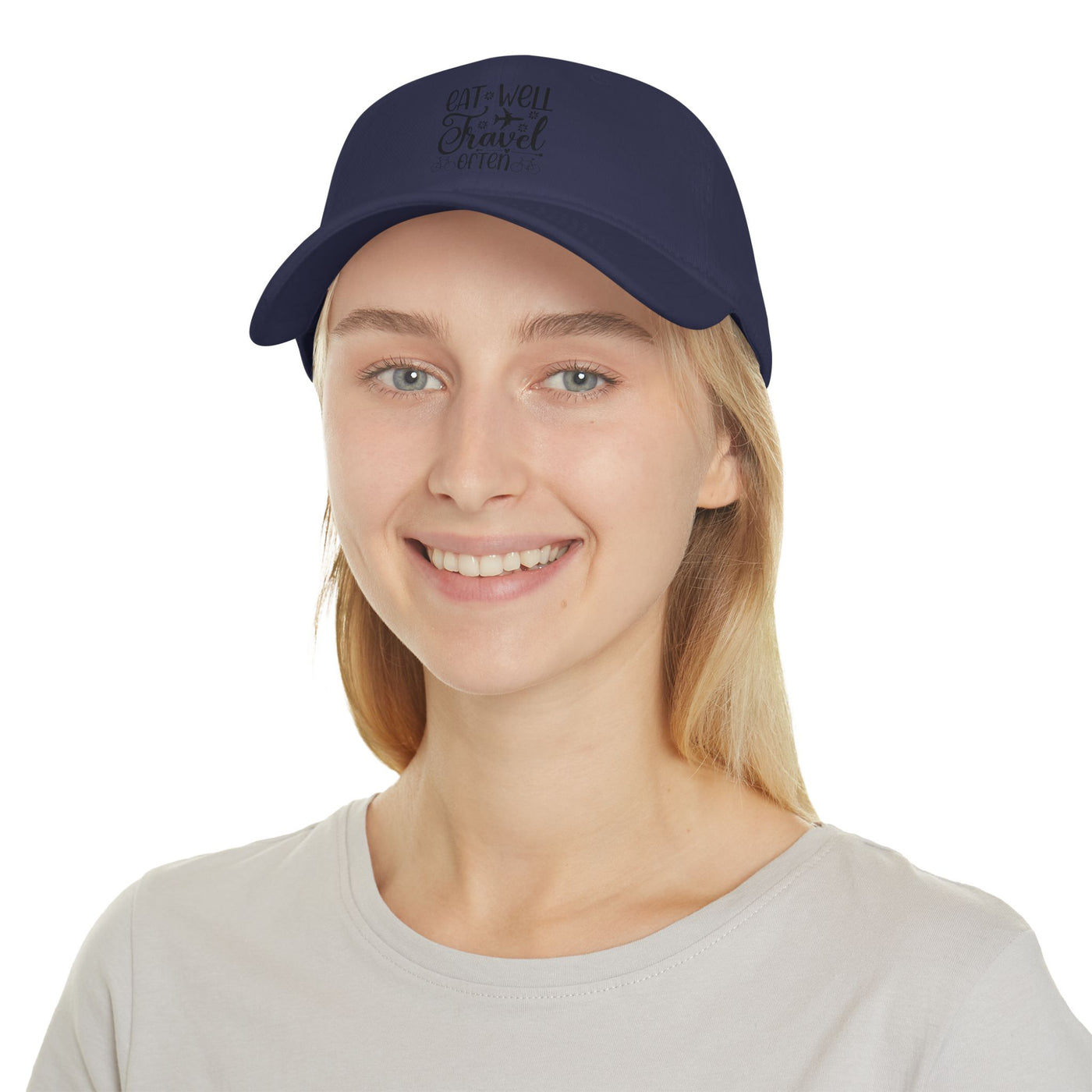 Eat Well Travel Often Dark Navy