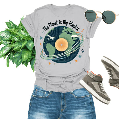 The Planet Is My Playlist T-Shirt | Music & Earth Love