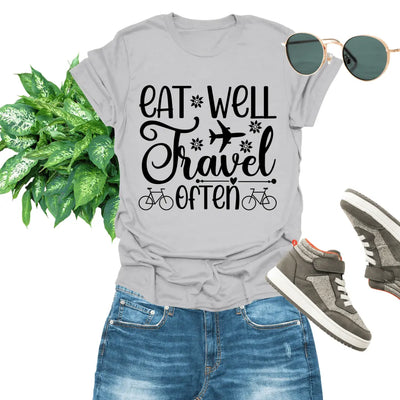 Eat Well Travel Often Tee - Unisex Softstyle T-Shirt