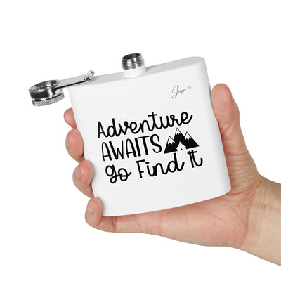 Adventure Awaits Go Find It - 6 oz Flask
