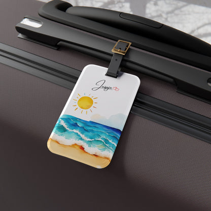 Beach  with Sun and Waves - Luggage Tag