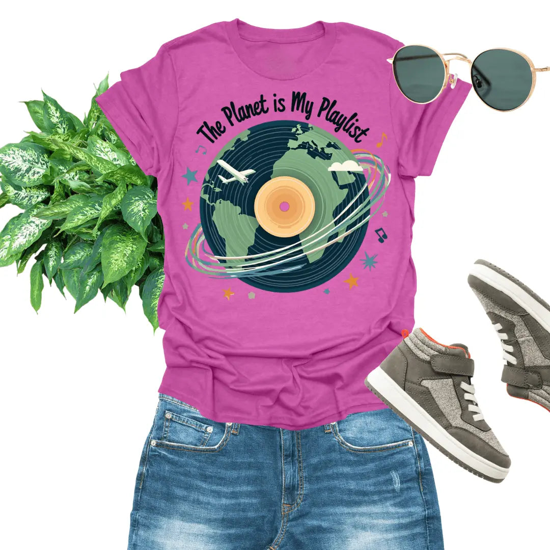 The Planet Is My Playlist T-Shirt | Music & Earth Love