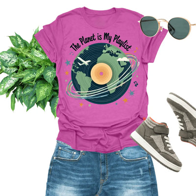 The Planet Is My Playlist T-Shirt | Music & Earth Love