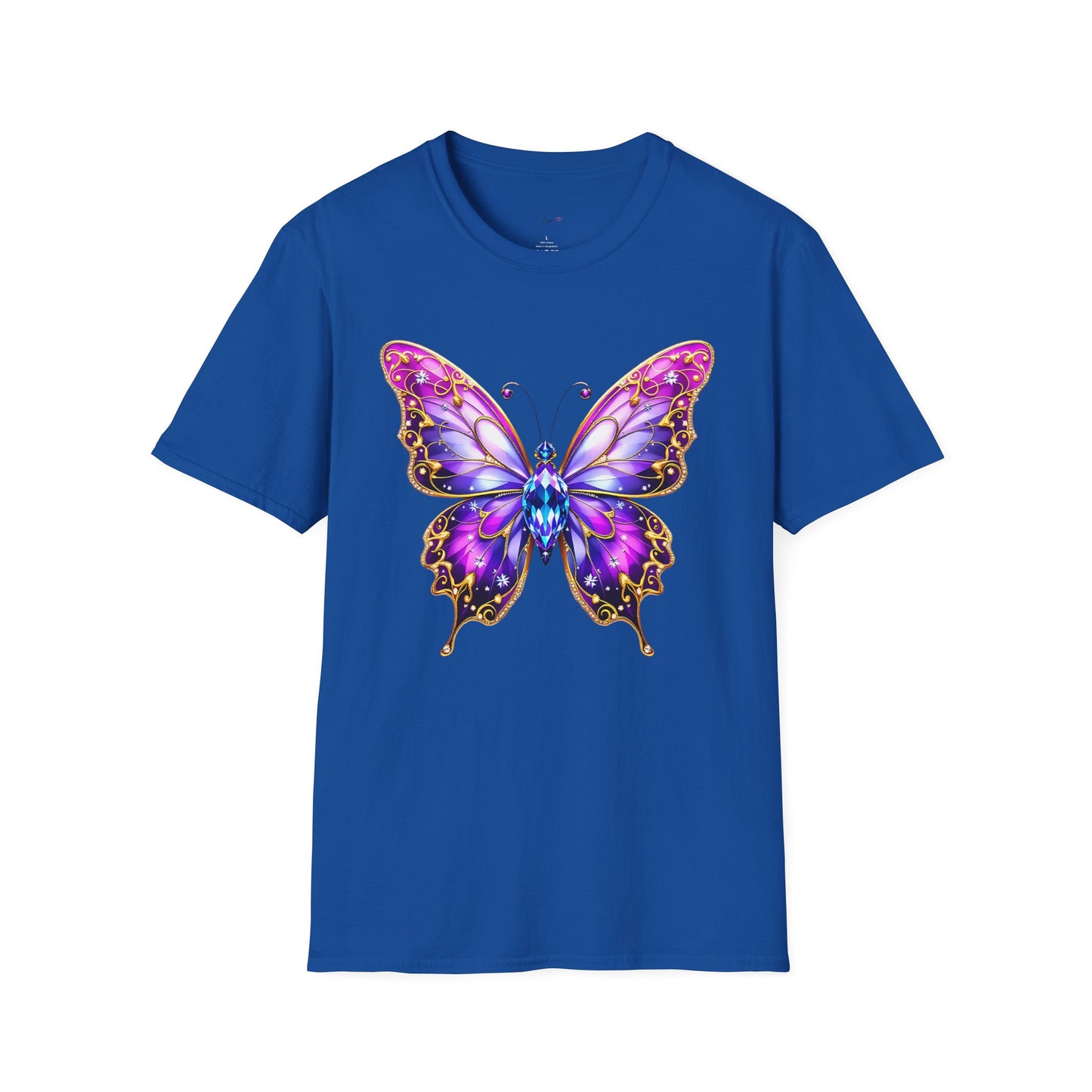 Colorful Butterfly Graphic Unisex T-Shirt – Softstyle Tee for Nature Lovers
