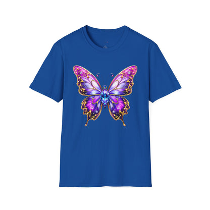 Colorful Butterfly Graphic Unisex T-Shirt – Softstyle Tee for Nature Lovers