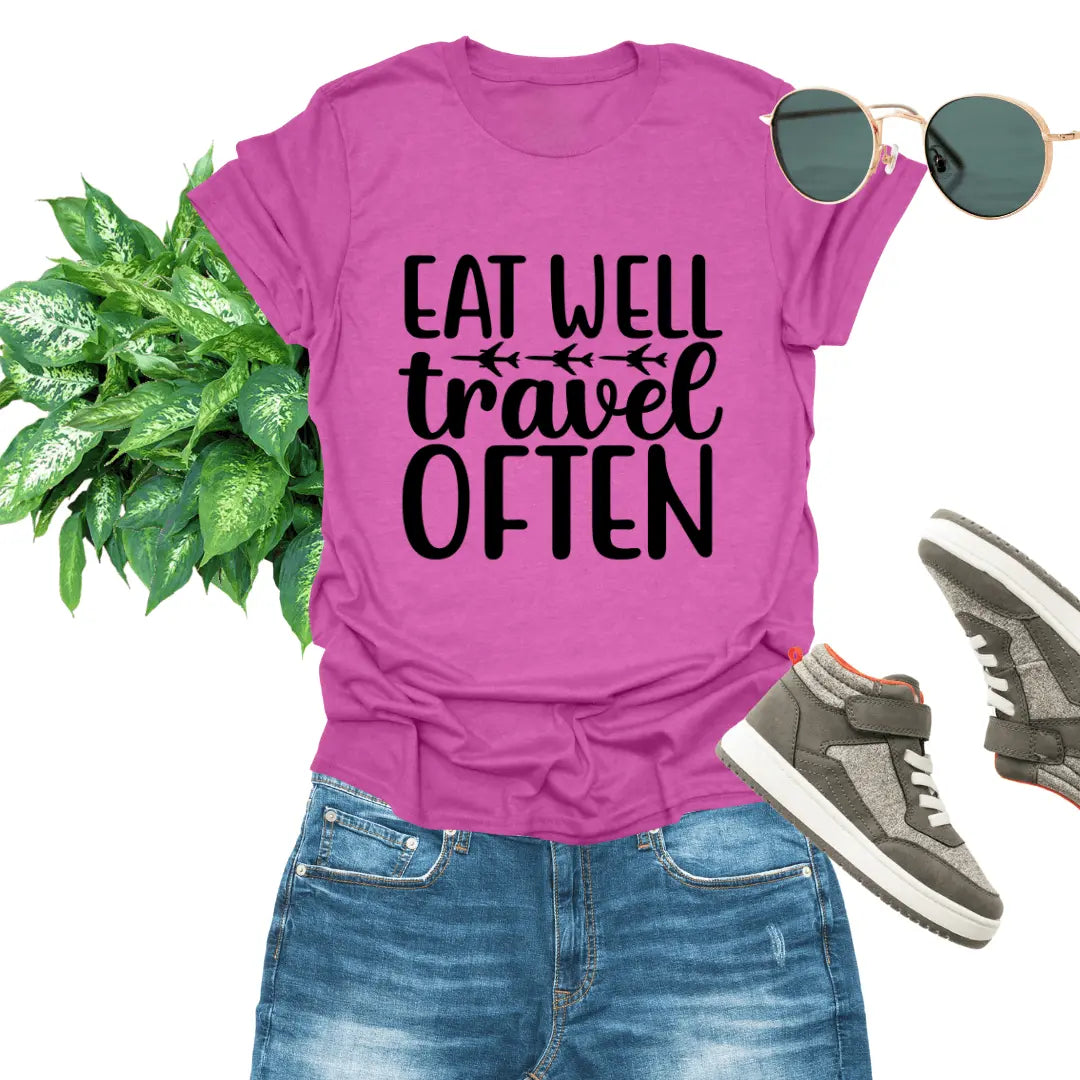 Eat Well Travel Often Unisex T-Shirt Eat Well Travel Often