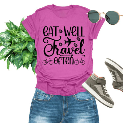 Eat Well Travel Often Tee - Unisex Softstyle T-Shirt