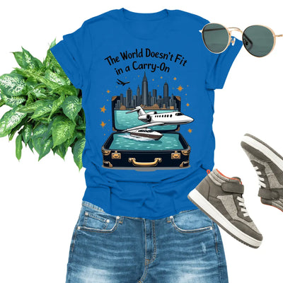  Comfortable T-Shirt mens - The World Doesn't Fit In A Carry-On