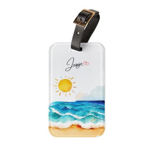 Beach  with Sun and Waves - Luggage Tag