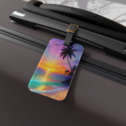 Couché de Soleil Tropical - Étiquette Valise