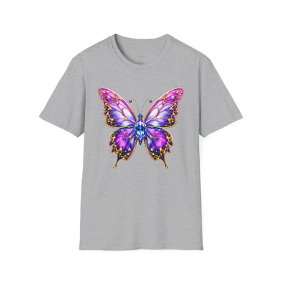 Colorful Butterfly Graphic Unisex T-Shirt – Softstyle Tee for Nature Lovers - Jaisaja