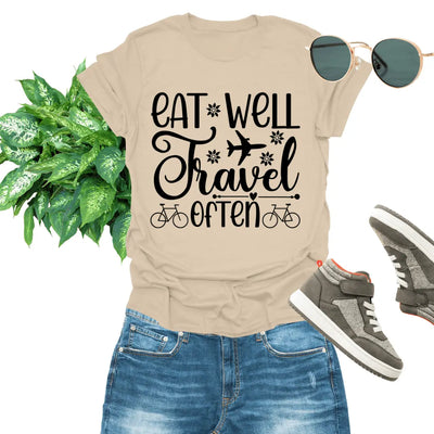 Eat Well Travel Often Tee - Unisex Softstyle T-Shirt