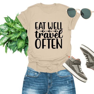 Eat Well Travel Often Unisex T-Shirt Eat Well Travel Often