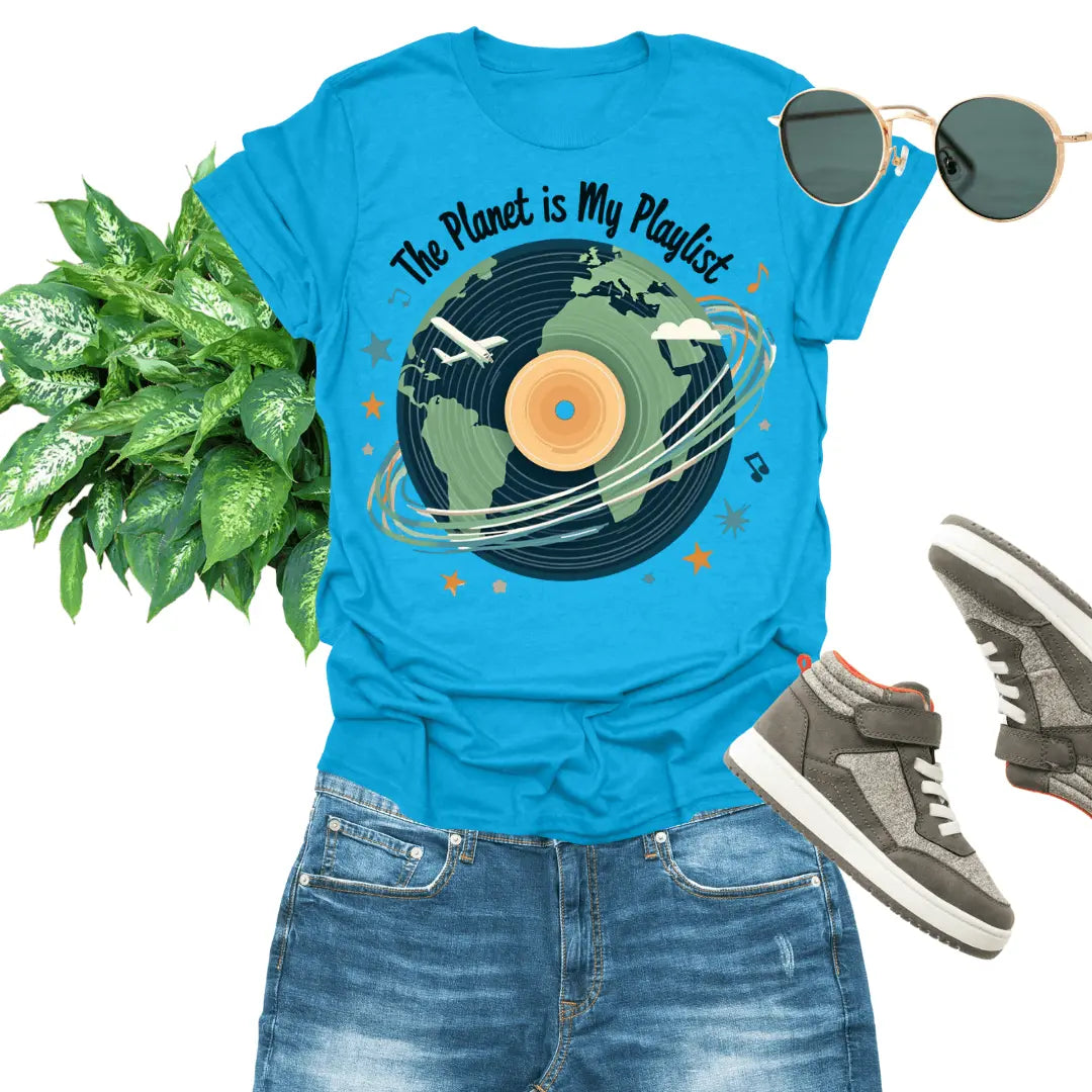 The Planet Is My Playlist T-Shirt | Music & Earth Love